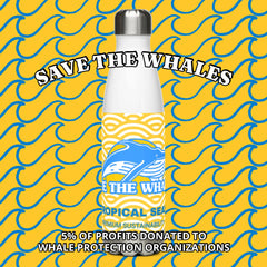 Save the Whales Stainless Steel Water Bottle